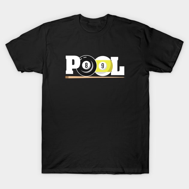 Pool Billiards 8 Ball 9 Ball T-Shirt by Delta V Art